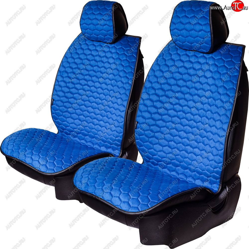 6 799 р. Комплект накидок на сиденья Lord Autofashion Тейлор (велюр, 5 мест)   (Синий 2650)  с доставкой в г. Кемерово