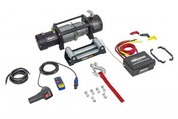 28 999 р. Лебёдка электрическая SPIDER 12000 lbs 5443 кг Electric Winch (влагозащищенная)   (стальной трос)  с доставкой в г. Кемерово. Увеличить фотографию 2