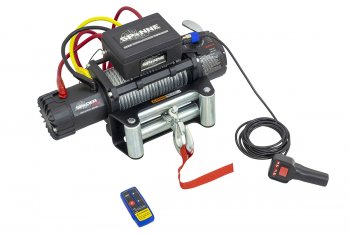 Лебёдка электрическая SPIDER 12000 lbs 5443 кг Electric Winch (влагозащищенная)  (стальной трос)