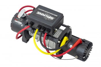 28 999 р. Лебёдка электрическая SPIDER 12000 lbs 5443 кг Electric Winch (влагозащищенная)   (стальной трос)  с доставкой в г. Кемерово. Увеличить фотографию 4