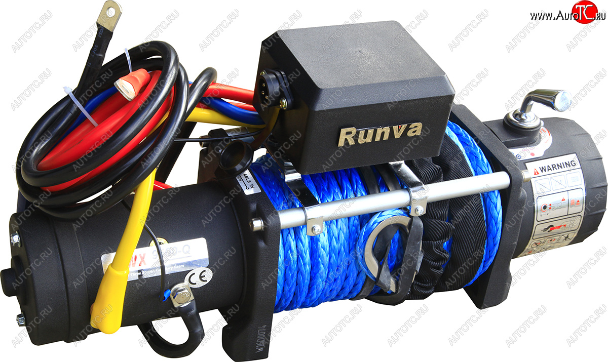 34 749 р. Лебёдка электрическая 9500 lbs 4350 кг Runva (СПОРТ)   (синтетический трос)  с доставкой в г. Кемерово