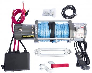 38 999 р. Лебёдка электрическая 12000S CM Winch (синтетический трос) FAW Bestune T55 (2021-2025)  с доставкой в г. Кемерово. Увеличить фотографию 3