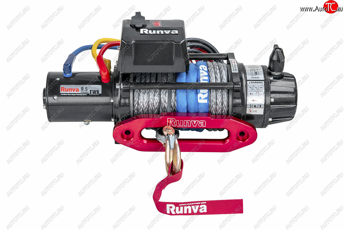 95 309 р. Лебёдка электрическая 9500 lbs 4350 кг Runva (влагозащищенная)   (синтетический трос)  с доставкой в г. Кемерово