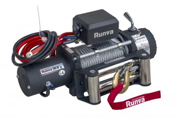 Лебёдка электрическая 10000 lbs 4500 кг Runva  (стальной трос, 24v)