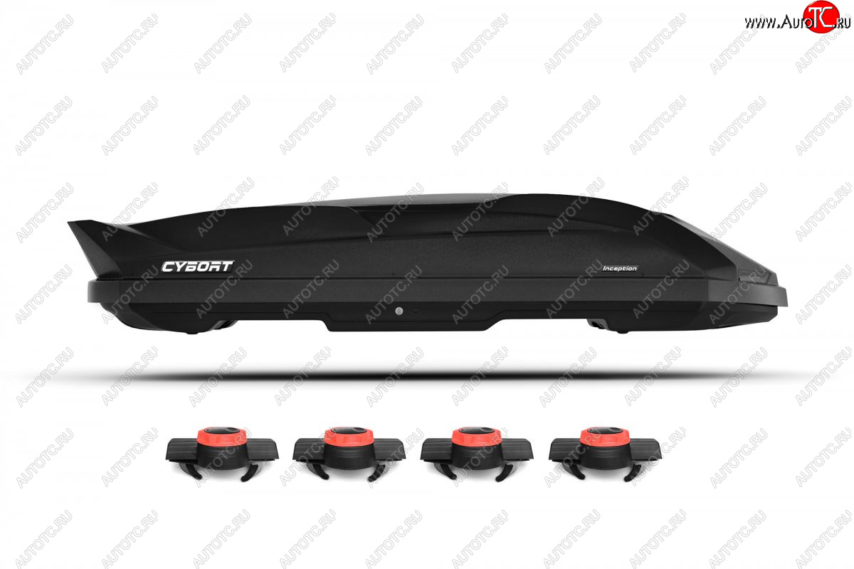 33 999 р. Автобокс CYBORT Inception (206x86x40 см, быстросъемное крепление Краб)   (Black Metallic Glossy)  с доставкой в г. Кемерово