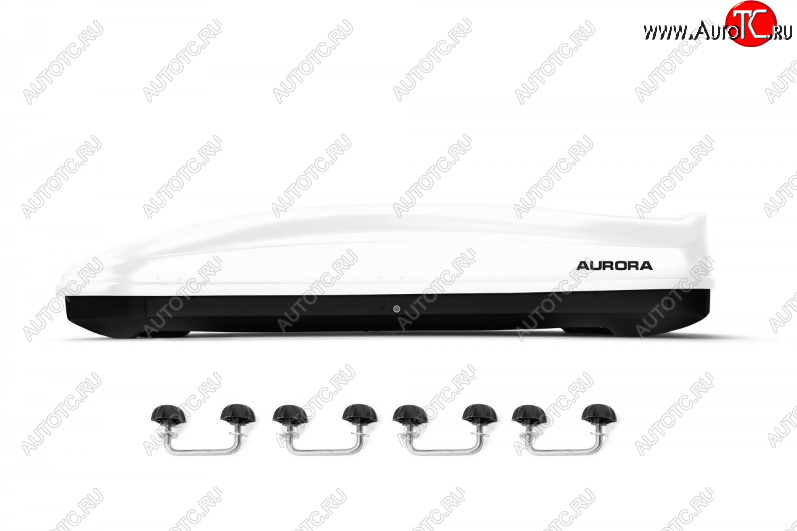 22 399 р. Багажный бокс AURORA (560 л/213x84x42 см, двусторонний, крепление скоба) на крышу   (White LC)  с доставкой в г. Кемерово