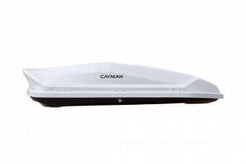 27 699 р. Автобокс CAYMAN (420 л. 196х73х38 см)   (белое тиснение)  с доставкой в г. Кемерово. Увеличить фотографию 2
