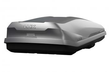 54 599 р. Багажный бокс (470 л 206х75х36 см, двусторонний) LUX IRBIS 206   (серый металлик)  с доставкой в г. Кемерово. Увеличить фотографию 4