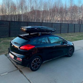 67 999 р. Багажный бокс (460 л 217х86х32 см, двусторонний) LUX MAJOR   (серый металлик)  с доставкой в г. Кемерово. Увеличить фотографию 15