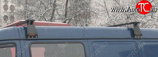 5 499 р. Багажник на водосток Атлант (на высокую крышу усиленный, 2 стойки + 2 поперечины длиной 1700 мм, полукомплект) Volkswagen Transporter T3 (1979-1990) (Высота крыши до 190 мм, Без фиксаторов груза)  с доставкой в г. Кемерово