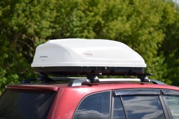 18 489 р. Автобокс PT GROUP (360л., 140х83х45, одностороннее открывание) Turino Compact белый Mazda Atenza GG седан дорестайлинг (2002-2005) (Белый)  с доставкой в г. Кемерово. Увеличить фотографию 3