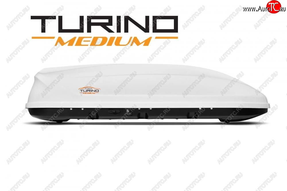 23 309 р. Автобокс PT GROUP (460л., 191х79х46 см, одностороннее открывание) Turino Medium белый Mazda Atenza GG седан дорестайлинг (2002-2005) (Белый)  с доставкой в г. Кемерово