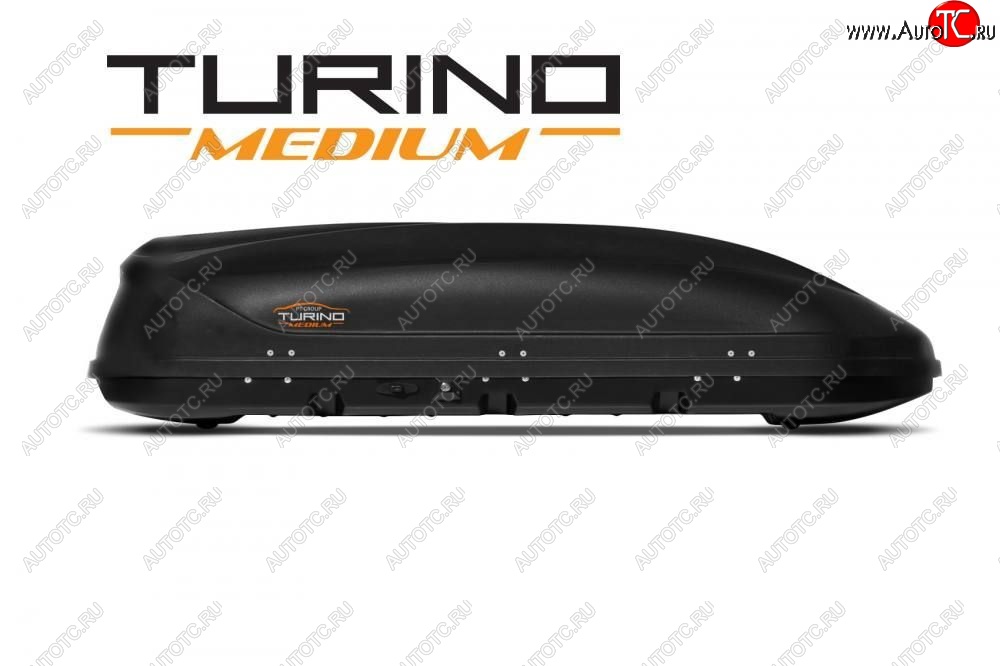 23 309 р. Автобокс PT GROUP (460л., 191х79х46 см, одностороннее открывание) Turino Medium черный   (Черный)  с доставкой в г. Кемерово