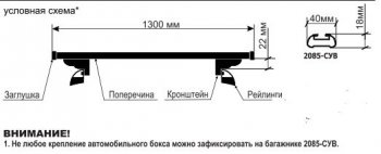 1 999 р. Поперечные дуги рейлингов АПС СТАНДАРТ (длина 1300 мм, в паз, высокий кронштейн)  Datsun mi-DO, on-DO, Ford Focus (3), Haval F7, F7x, Hyundai Creta (GS,  SU), I30 (2 GD), Santa Fe (DM), Tucson (TL), KIA Ceed (2 JD,  3 CD), Soul (PS,  SK3), Sportage (4 QL), Land Rover Freelander (L359), Range Rover Evoque (1 L538), Mazda CX-5 (KF), CX-9 (TC), Opel Astra (H), Renault Arkana, Logan (1,  2), Sandero ((BS),  (B8)), Toyota Highlander (XU50), Land Cruiser Prado (J150), RAV4 (XA40), Volkswagen Amarok, Caravelle (T5,  T6,  T6.1), Multivan (T6,  T6.1), Transporter (T5,  T6,  T6.1), Лада 2123 (Нива Шевроле), XRAY, Гранта (2190,  2191), Гранта FL (2191,  2190,  2194,  2192), Гранта Спорт (2191,  2190), Калина (1118,  1117,  1119,  2192,  2194), Калина Спорт (1119,  2192), Ларгус, Нива 4х4 (2121), нива 4х4 (2131,  2121 Бронто,  2121,  2121 (Legend)), Нива Трэвел (Серого цвета)  с доставкой в г. Кемерово. Увеличить фотографию 3