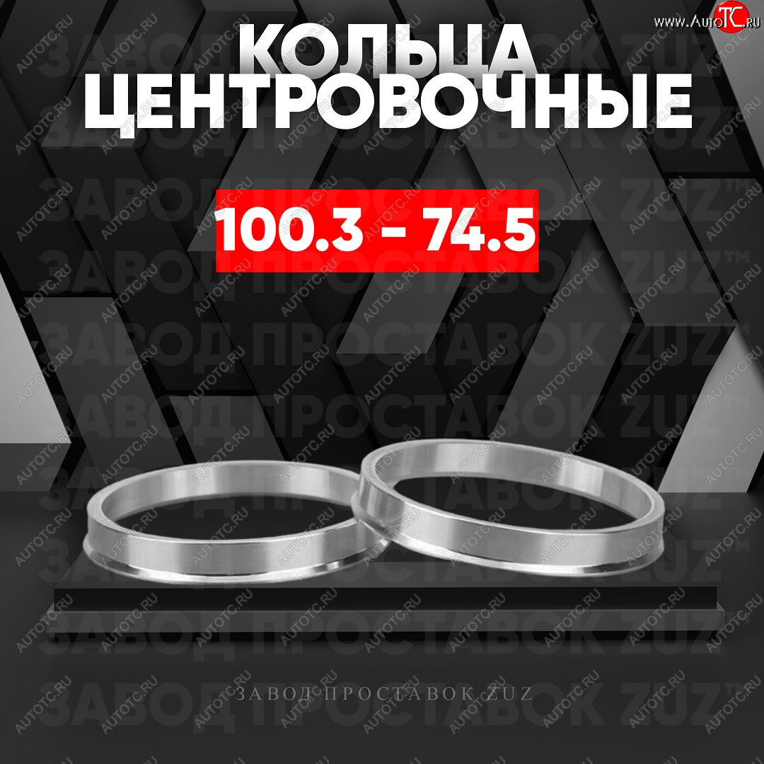 1 849 р. Алюминиевое центровочное кольцо   (4 шт) ЗУЗ 74.5 x 100.3    с доставкой в г. Кемерово