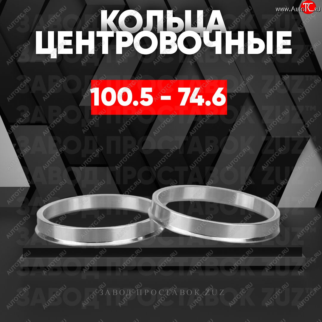 1 849 р. Алюминиевое центровочное кольцо   (4 шт) ЗУЗ 74.6 x 100.5    с доставкой в г. Кемерово