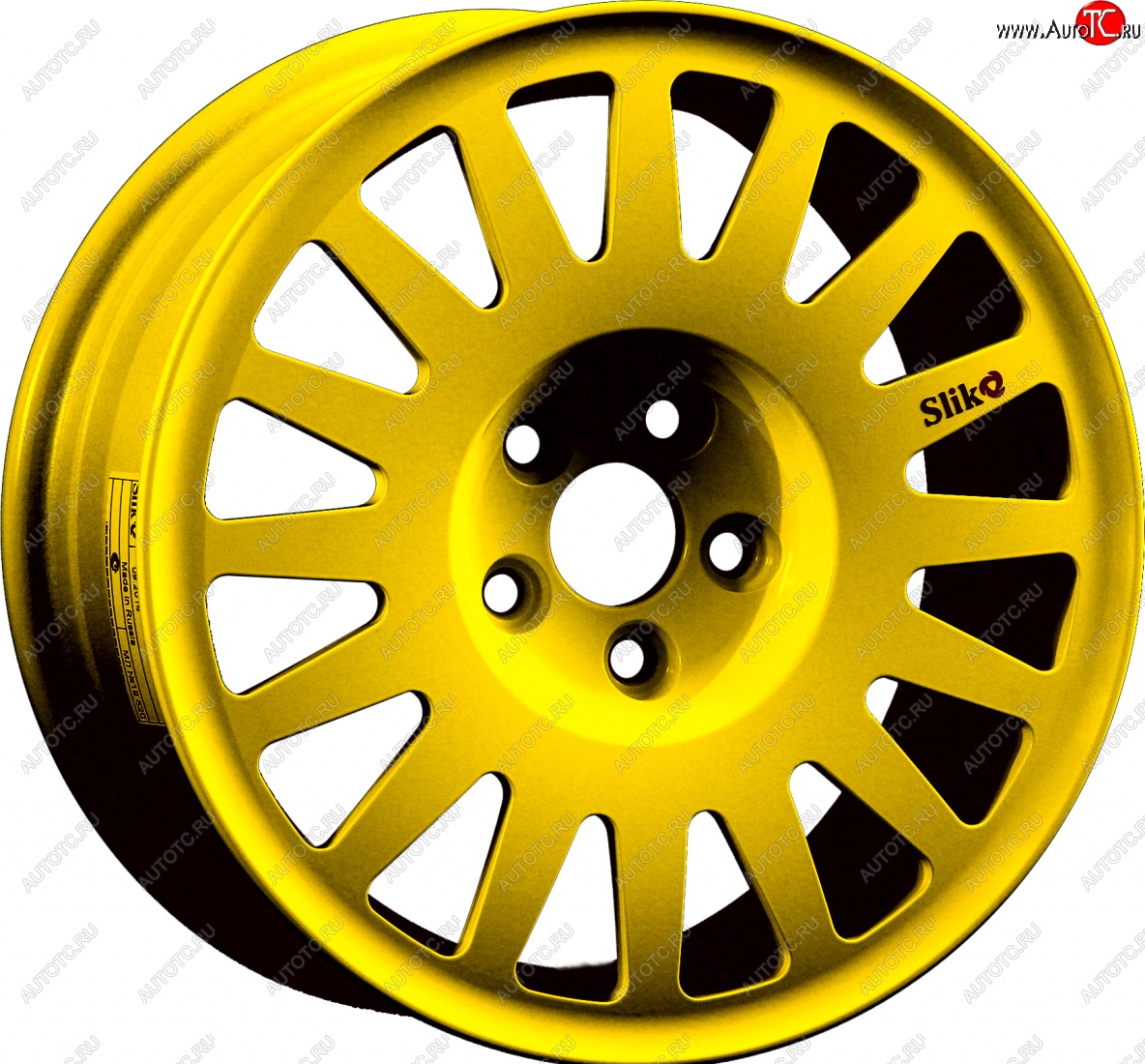 7 460 р. Кованый диск Slik Classic Sport L-1823S 5.5x15   (Candy ярко-желтый (Candy YELLOW))  с доставкой в г. Кемерово