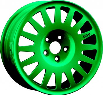 15 599 р. Кованый диск Slik Classic Sport L-1823S 6.5x15   (RAL 6038 ярко-зеленый (6038))  с доставкой в г. Кемерово. Увеличить фотографию 1