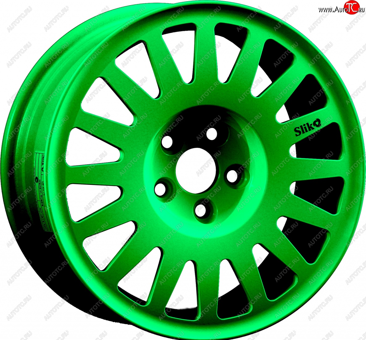 15 599 р. Кованый диск Slik Classic Sport L-1823S 6.5x15   (RAL 6038 ярко-зеленый (6038))  с доставкой в г. Кемерово