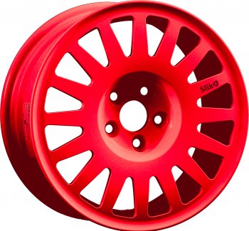 15 599 р. Кованый диск Slik Classic Sport L-1823S 6.5x15   (RAL 3026 ярко алый (3026))  с доставкой в г. Кемерово. Увеличить фотографию 1
