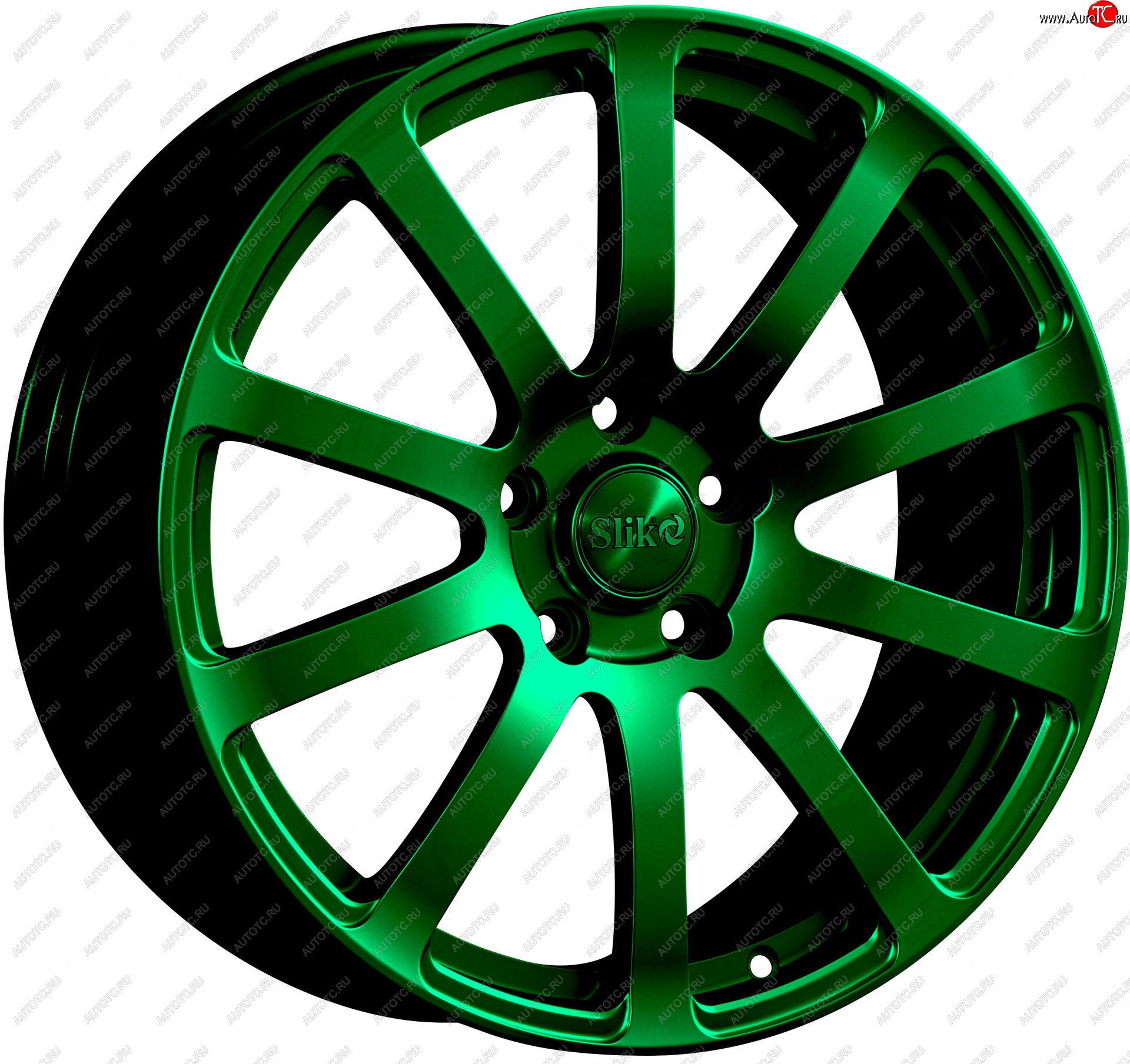 22 299 р. Кованый диск Slik PREMIUM L-812 8.0x18   (Зеленый (GREEEN))  с доставкой в г. Кемерово