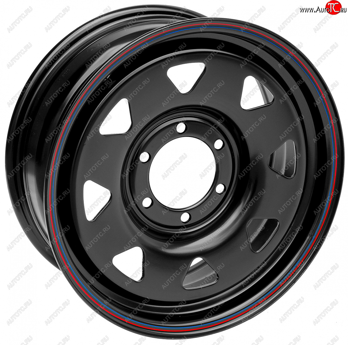 7 649 р. Штампованый диск OFF-ROAD Wheels (стальной усиленный, треугольник мелкий - черный). 7.0 x 17    с доставкой в г. Кемерово