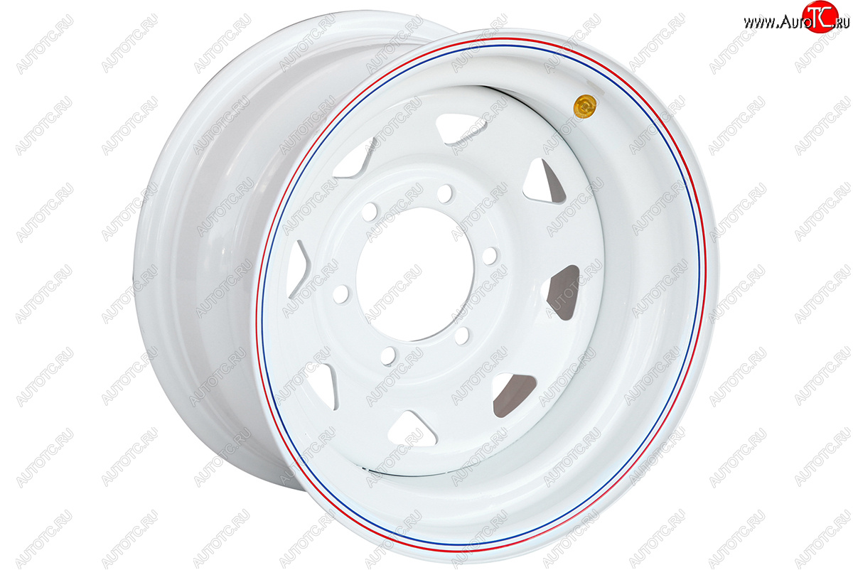 4 099 р. Штампованый диск OFF-ROAD Wheels (стальной усиленный, треугольник мелкий - белый). 8.0 x 15    с доставкой в г. Кемерово