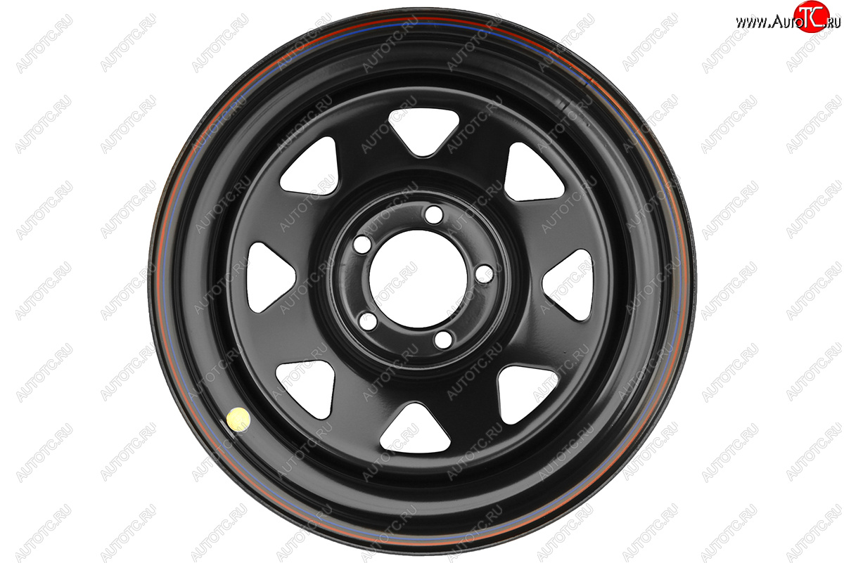 6 649 р. Штампованый диск OFF-ROAD Wheels (усиленный, треугольник мелкий) 8.0x16 Toyota Isis XM10 дорестайлинг (2004-2007) (Цвет: черный)  с доставкой в г. Кемерово