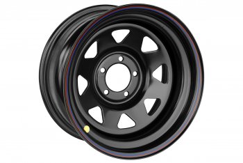 6 649 р. Штампованый диск OFF-ROAD Wheels (усиленный, треугольник мелкий) 8.0x16 Toyota Isis XM10 дорестайлинг (2004-2007) (Цвет: черный)  с доставкой в г. Кемерово. Увеличить фотографию 2