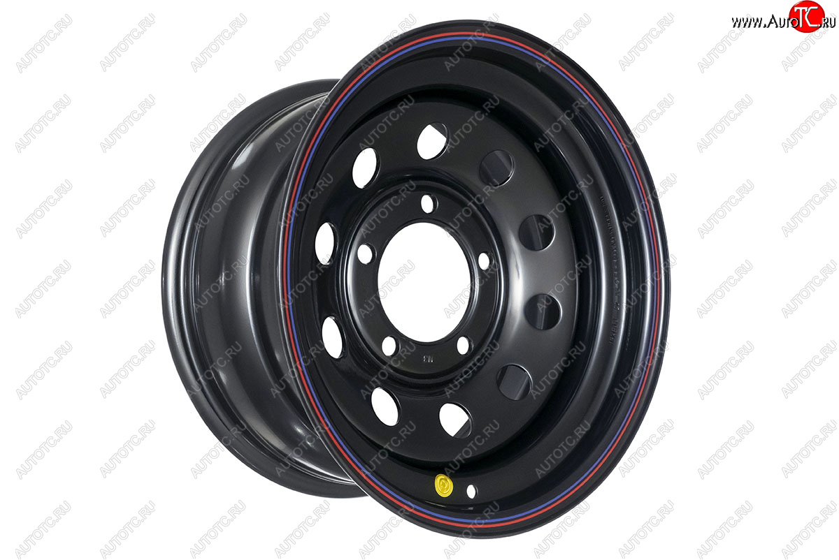 6 599 р. Штампованый диск OFF-ROAD Wheels (стальной усиленный, круг - черный). 8.0 x 16    с доставкой в г. Кемерово