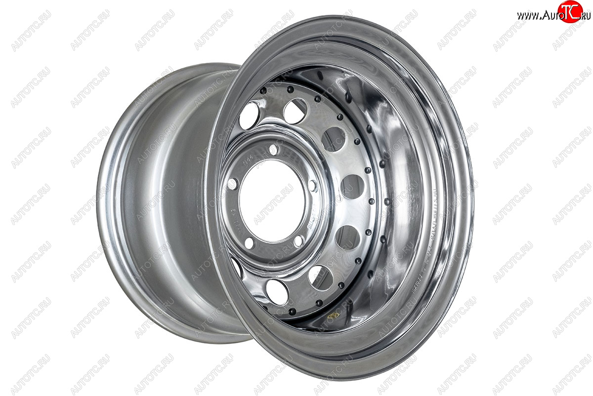 7 299 р. Штампованый диск OFF-ROAD Wheels (стальной усиленный, круг - хромированый). 10.0 x 15    с доставкой в г. Кемерово