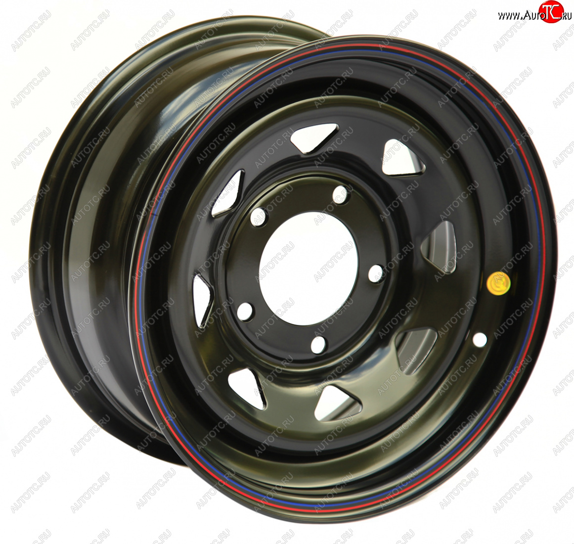 8 999 р. Штампованый диск OFF-ROAD Wheels (стальной усиленный, треугольник мелкий - черный). 10.0 x 16    с доставкой в г. Кемерово