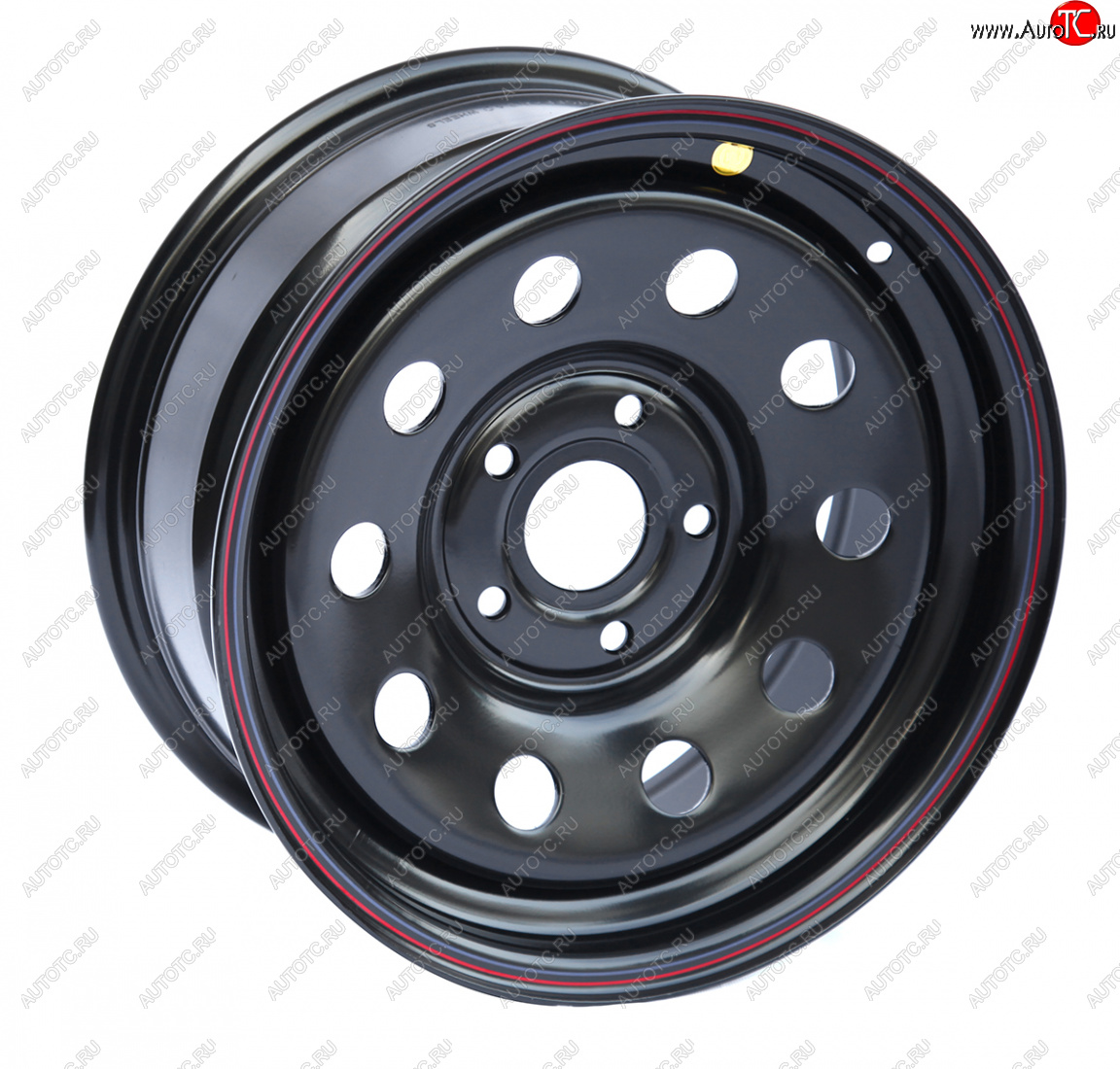 6 249 р. Штампованый диск OFF-ROAD Wheels (усиленный, треугольник мелкий) 7.0x16   (Цвет: черный)  с доставкой в г. Кемерово