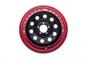 15 349 р. Штампованый диск OFF-ROAD Wheels (усиленный, с бедлоком) 8.0x16   (Цвет: черный-красный)  с доставкой в г. Кемерово. Увеличить фотографию 2