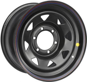 Штампованый диск OFF-ROAD Wheels (стальной усиленный, треугольник мелкий - черный). 8.0 x 16 Nissan Frontier 2 дорестайлинг (2005-2017) 6x139.7xDIA110.0xET30.0