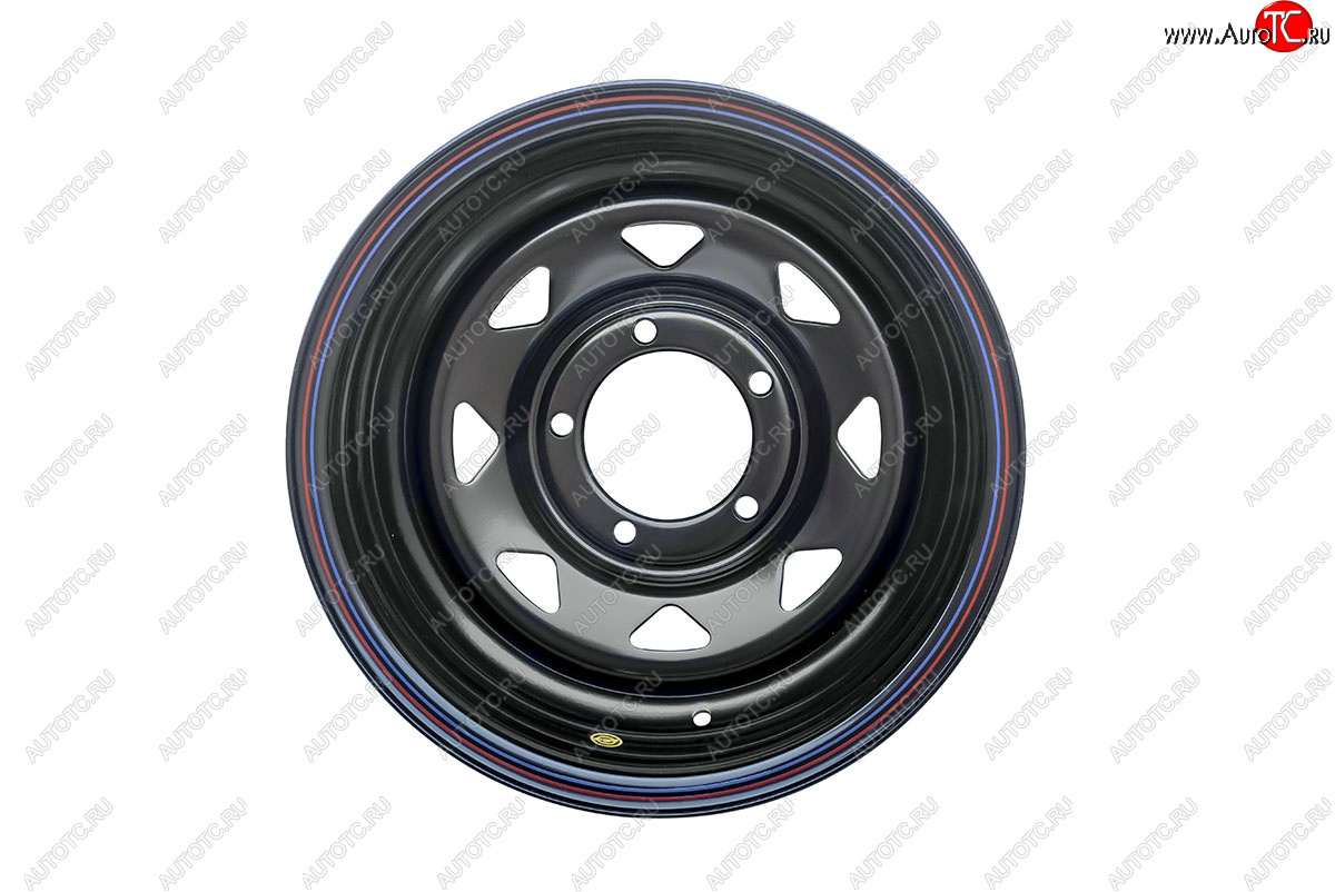 4 999 р. Штампованый диск OFF-ROAD Wheels (треугольник мелкий, усиленный, только на барабанные тормоза) 8.0x15   (Цвет: черный)  с доставкой в г. Кемерово