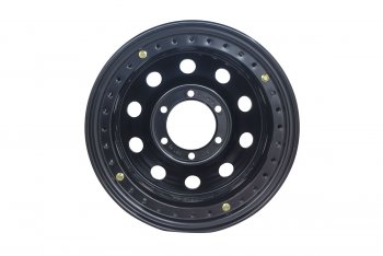 15 349 р. Штампованый диск OFF-ROAD Wheels (стальной усиленный с двойным бедлоком, круг - черный/красный). 8.0 x 16    с доставкой в г. Кемерово. Увеличить фотографию 3