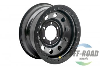 15 349 р. Штампованый диск OFF-ROAD Wheels (стальной усиленный с двойным бедлоком, круг - черный/красный). 8.0 x 16    с доставкой в г. Кемерово. Увеличить фотографию 7