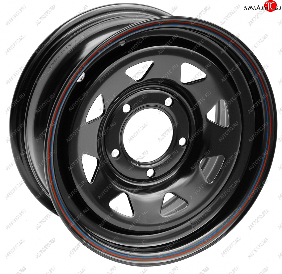 5 699 р. Штампованый диск OFF-ROAD Wheels (усиленный, треугольник мелкий) 7.0x15   (Цвет: черный)  с доставкой в г. Кемерово