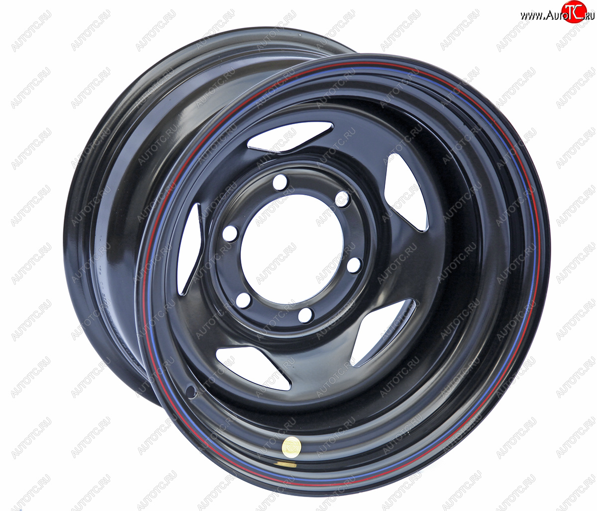 6 599 р. Штампованый диск OFF-ROAD Wheels (стальной усиленный, треугольник - черный). 8.0 x 16    с доставкой в г. Кемерово