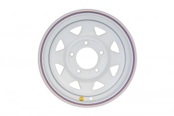 5 999 р. Штампованый диск OFF-ROAD Wheels (усиленный, треугольник мелкий) 7.0x15   (Цвет: белый)  с доставкой в г. Кемерово. Увеличить фотографию 2