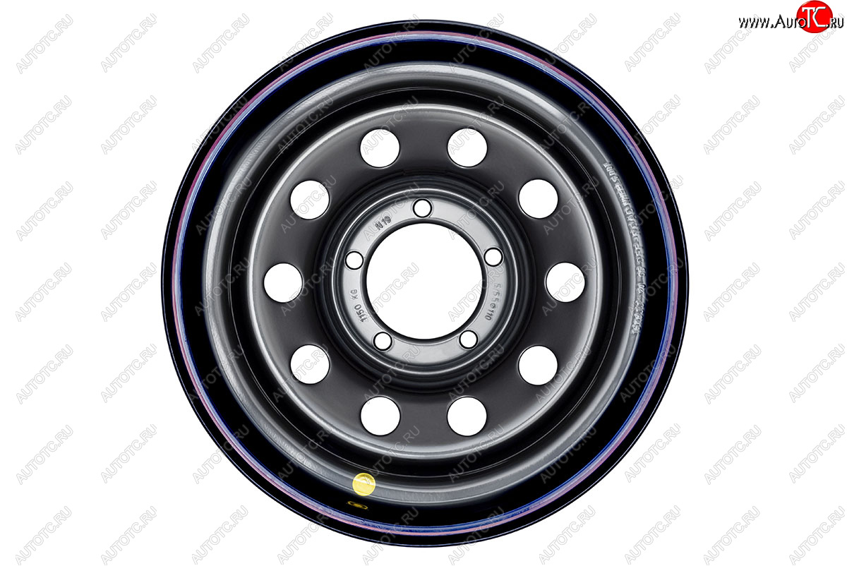 6 649 р. Штампованый диск OFF-ROAD Wheels (стальной усиленный, круг - черный). 8.0 x 16    с доставкой в г. Кемерово