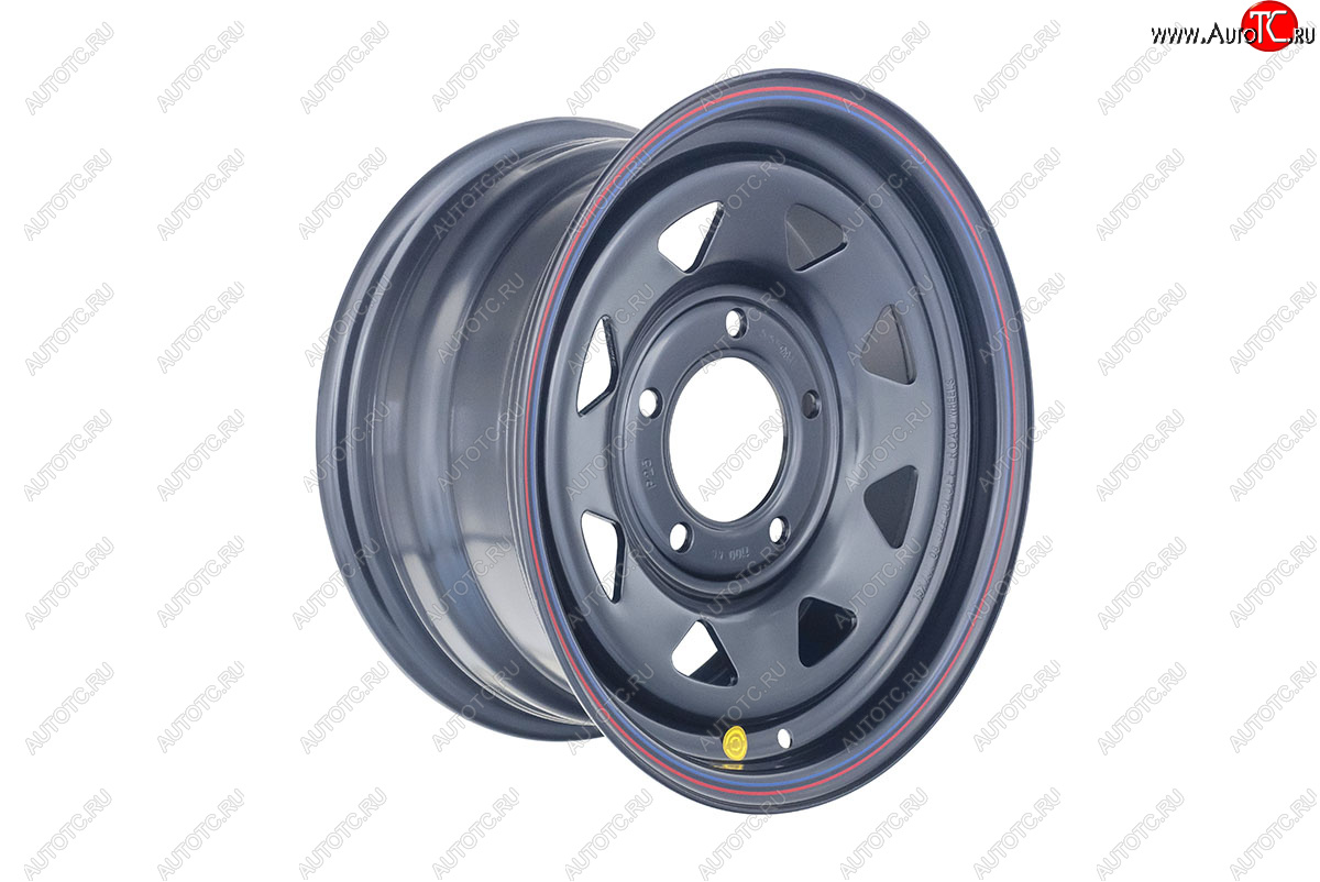 5 999 р. Штампованый диск OFF-ROAD Wheels (усиленный, треугольник мелкий) 7.0x15   (Цвет: черный)  с доставкой в г. Кемерово