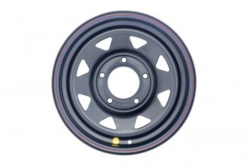 5 999 р. Штампованый диск OFF-ROAD Wheels (усиленный, треугольник мелкий) 7.0x15   (Цвет: черный)  с доставкой в г. Кемерово. Увеличить фотографию 2