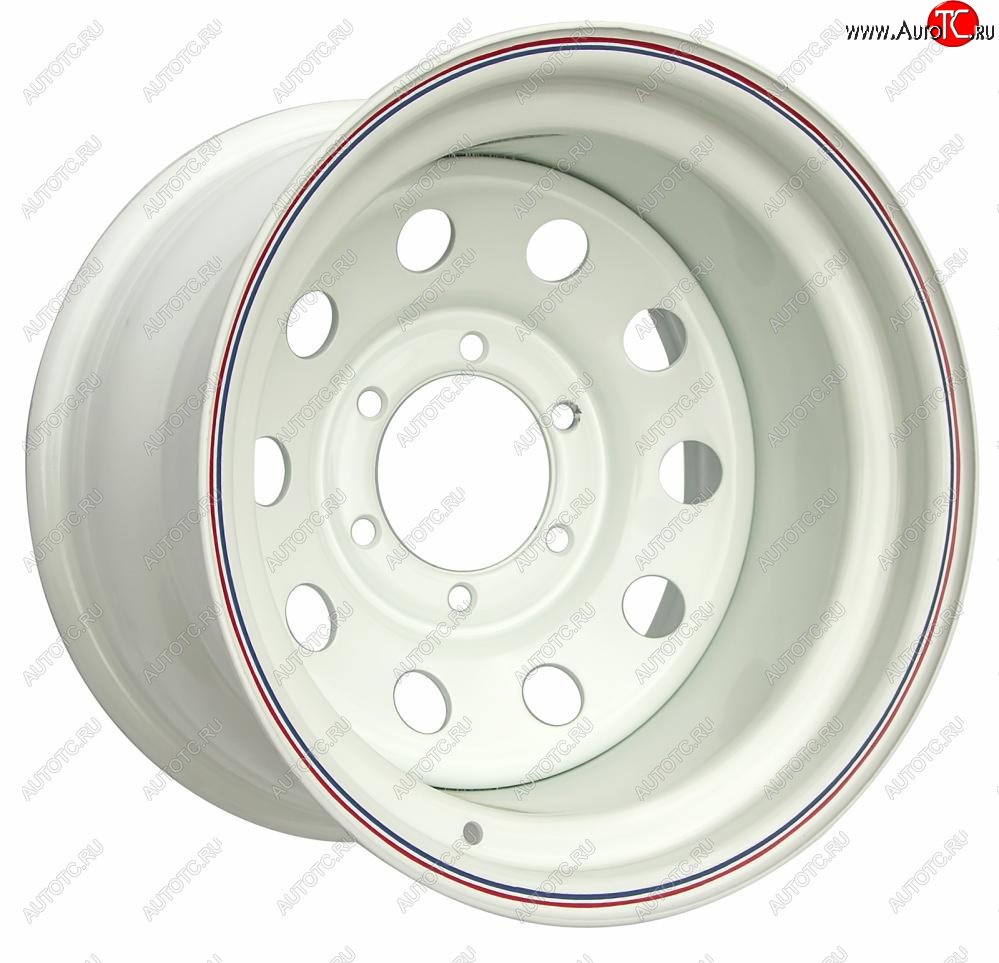 6 509 р. Штампованый диск OFF-ROAD Wheels (стальной усиленный, круг - белый). 10.0 x 15    с доставкой в г. Кемерово