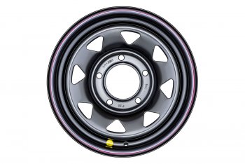 5 699 р. Штампованый диск OFF-ROAD Wheels (усиленный, треугольник мелкий) 6.5x15   (Цвет: черный)  с доставкой в г. Кемерово. Увеличить фотографию 2