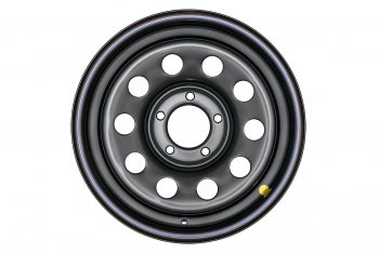 6 249 р. Штампованый диск OFF-ROAD Wheels (усиленный, круг) 7.0x16   (Цвет: черный)  с доставкой в г. Кемерово. Увеличить фотографию 2