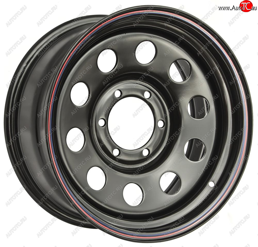 7 649 р. Штампованый диск OFF-ROAD Wheels (стальной усиленный, круг - черный). 7.0 x 17 Nissan Armada TA60 дорестайлинг (2003-2007) 6x139.7xDIA110.0xET30.0 