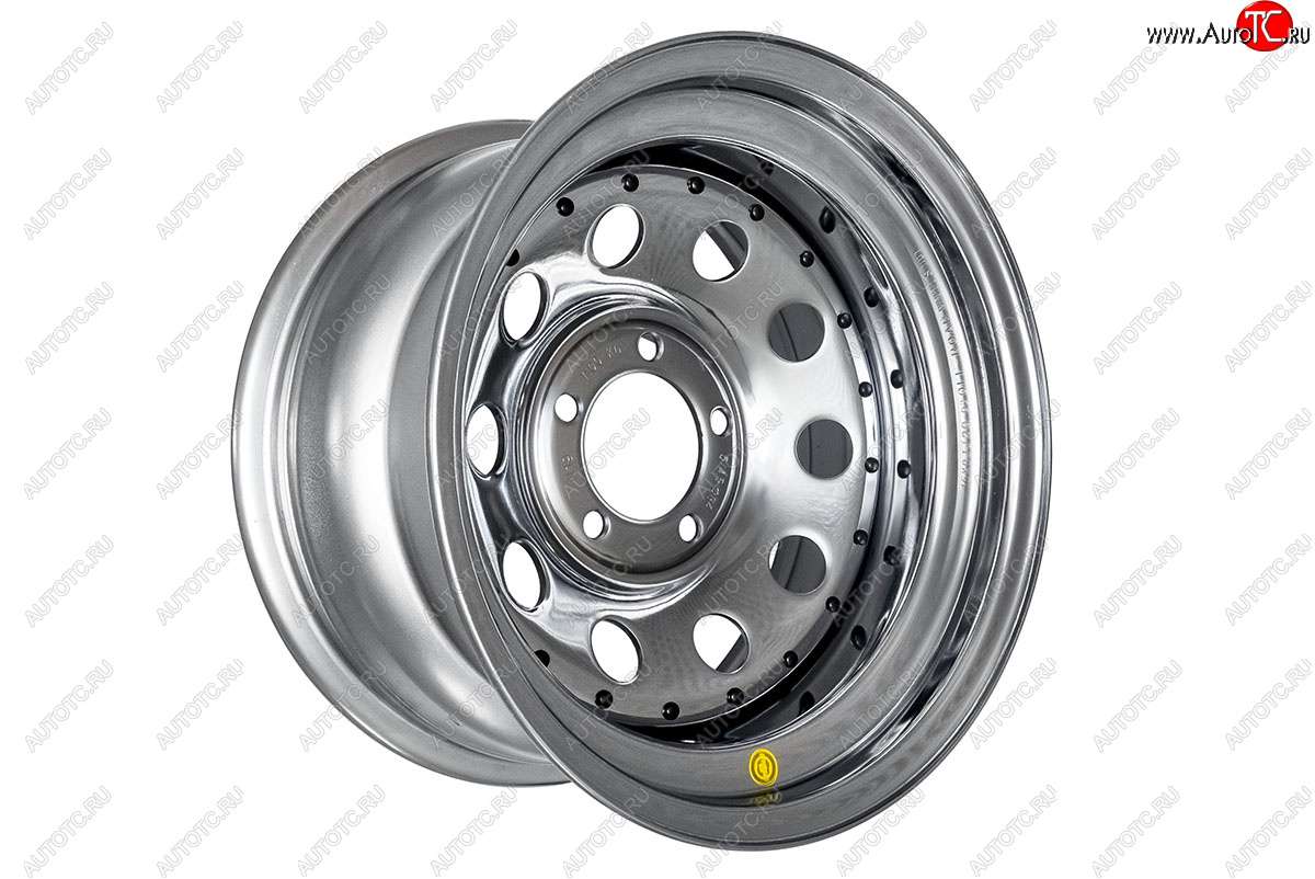 7 349 р. Штампованый диск OFF-ROAD Wheels (усиленный, круг) 8.0x15   (Цвет: хром)  с доставкой в г. Кемерово
