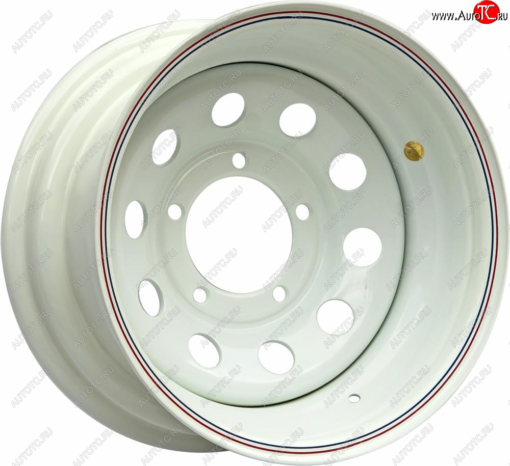 4 999 р. Штампованый диск OFF-ROAD Wheels (стальной усиленный, круг - белый, на барабанные тормоза). 8.0 x 15    с доставкой в г. Кемерово
